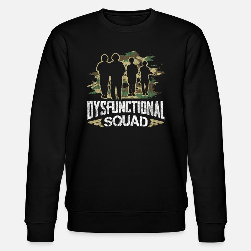 Veteran Medicated Dysfunctional - Stanley/Stella CHANGER Unisex Organic Sweatshirt - black