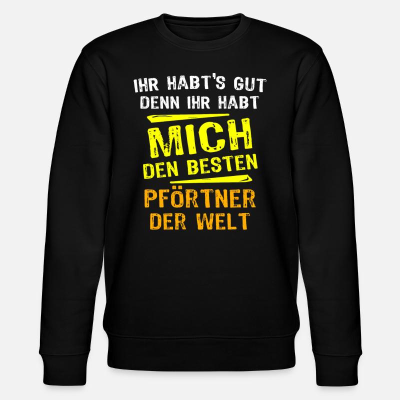 Pförtner Geschenk - Stanley/Stella Unisex Bio-Sweatshirt CHANGER  - Schwarz