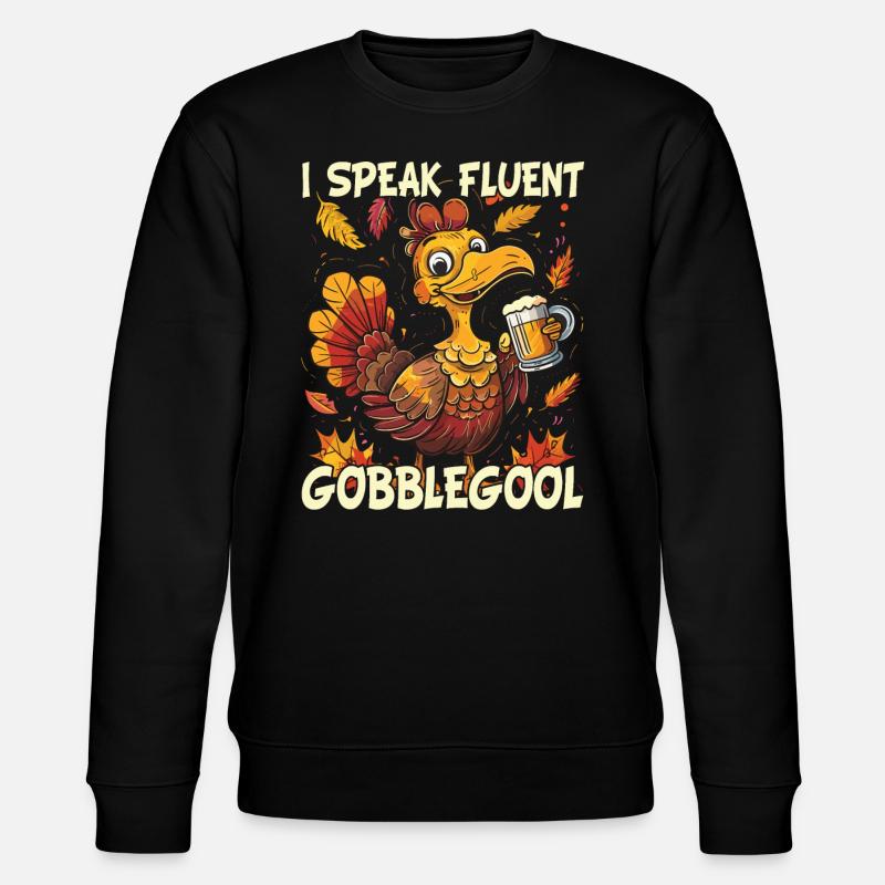 Gobblegool Dinde Thanksgiving - Sweat bio CHANGER Stanley/Stella Unisexe - noir