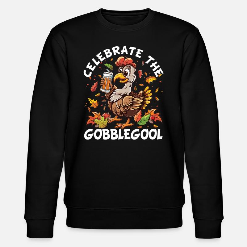 Gobblegool Dinde Thanksgiving - Sweat bio CHANGER Stanley/Stella Unisexe - noir