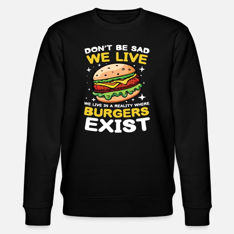 Hamburger Burger Plats américains classiques - Sweat bio CHANGER Stanley/Stella Unisexe - noir