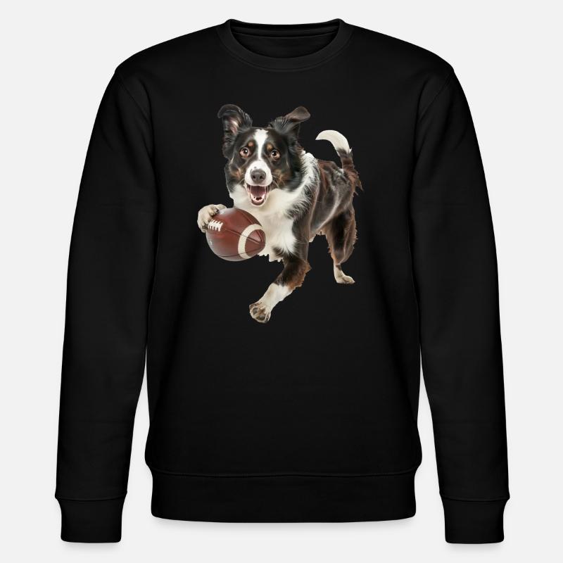 Border Collie - Stanley/Stella Unisex Bio-Sweatshirt CHANGER  - Schwarz