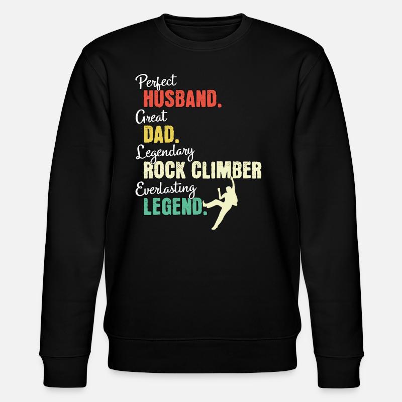 Kletterer Papa - Stanley/Stella Unisex Bio-Sweatshirt CHANGER  - Schwarz