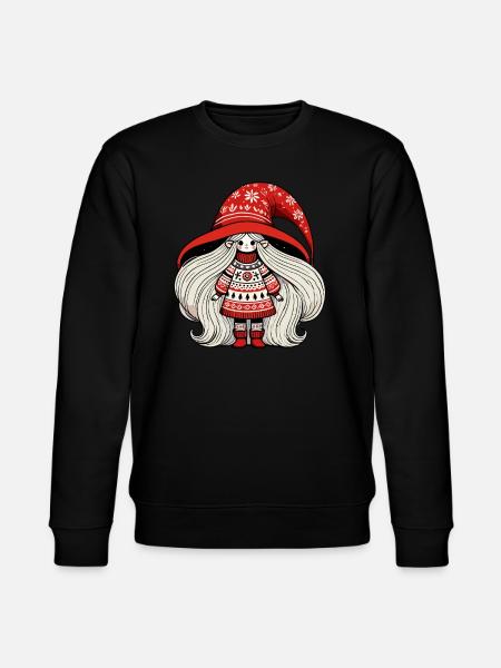 Christmas gnome in Scandinavian style - Stanley/Stella CHANGER Unisex Organic Sweatshirt - black