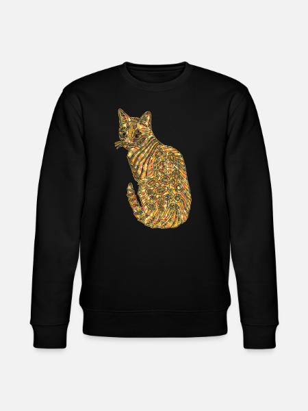 Bengal Cat Geometric - Stanley/Stella CHANGER Unisex Organic Sweatshirt - black