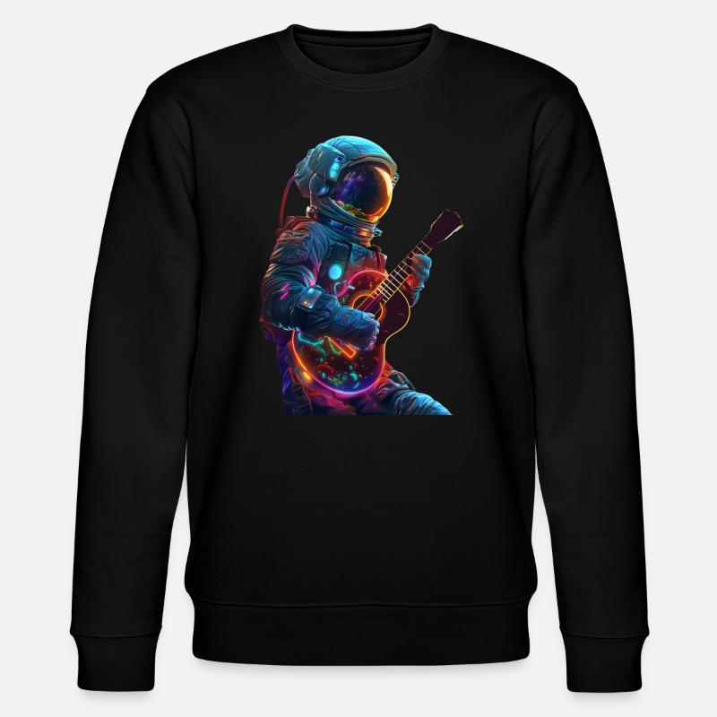 Astronauten Ukulele - Stanley/Stella Unisex Bio-Sweatshirt CHANGER  - Schwarz