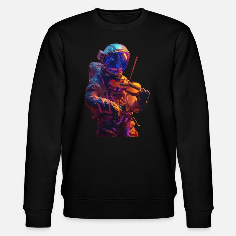 Violon astronaute - Sweat bio CHANGER Stanley/Stella Unisexe - noir