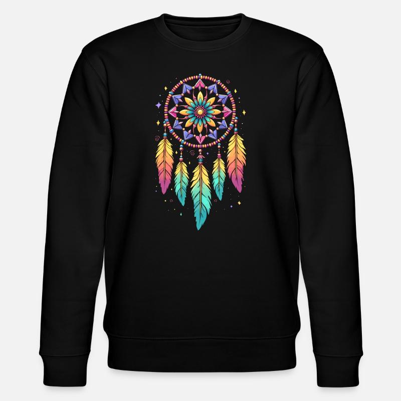 Boho Traumfänger - Stanley/Stella Unisex Bio-Sweatshirt CHANGER  - Schwarz