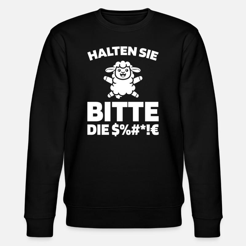 Sheep please shut up - Stanley/Stella CHANGER Unisex Organic Sweatshirt - black