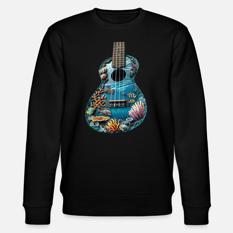 Fisch Ukulele - Stanley/Stella Unisex Bio-Sweatshirt CHANGER  - Schwarz