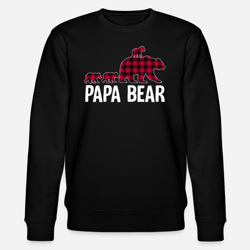 Papa Bear - Stanley/Stella Unisex Bio-Sweatshirt CHANGER  - Schwarz