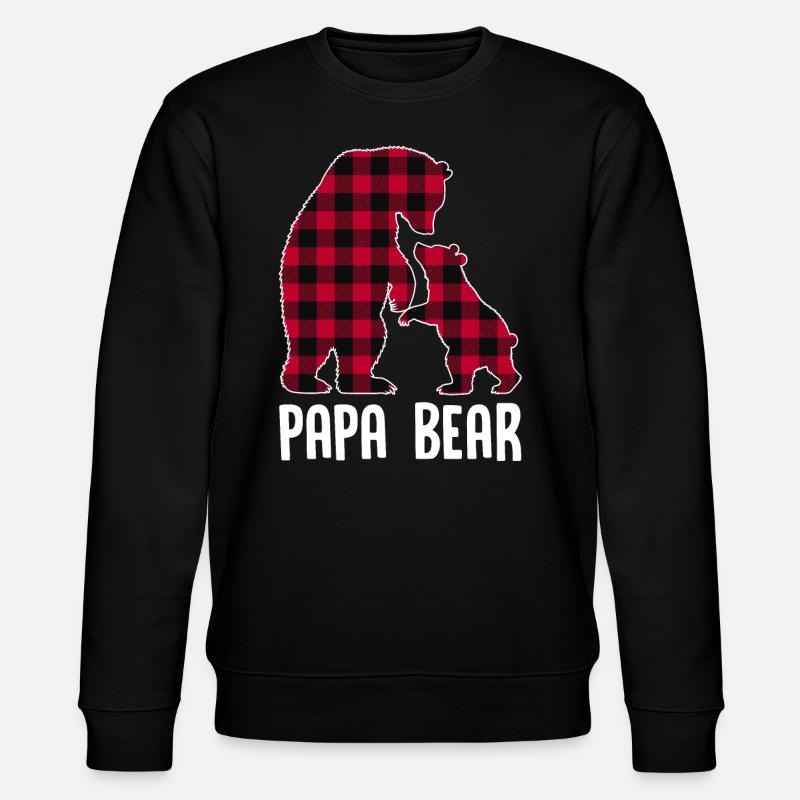 Papa Bear - Stanley/Stella Unisex Bio-Sweatshirt CHANGER  - Schwarz