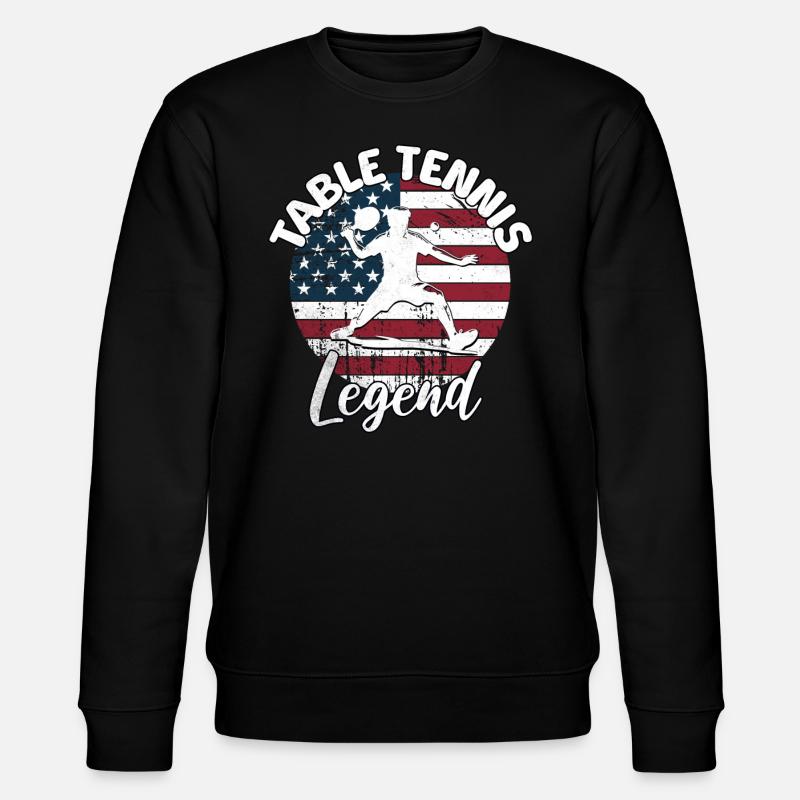 Table Tennis Sprüche - Stanley/Stella Unisex Bio-Sweatshirt CHANGER  - Schwarz