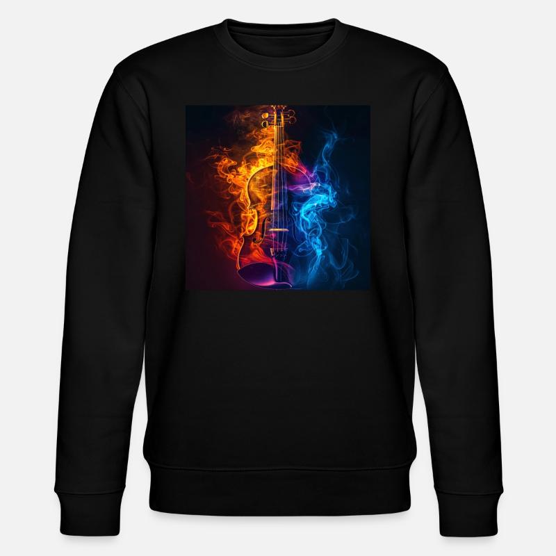Violine - Stanley/Stella Unisex Bio-Sweatshirt CHANGER  - Schwarz