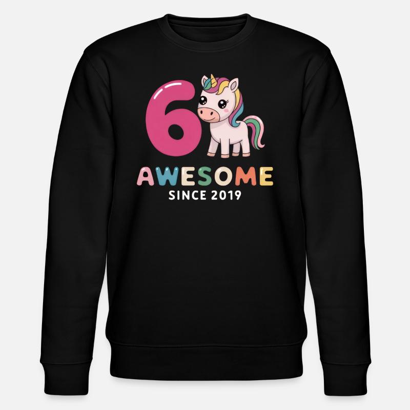 6. Geburtstag - Awesome Since 2019 - Stanley/Stella Unisex Bio-Sweatshirt CHANGER  - Schwarz