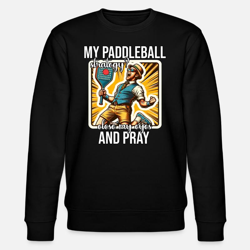 Lustiger Paddleball Spruch - Stanley/Stella Unisex Bio-Sweatshirt CHANGER  - Schwarz