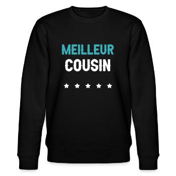 meilleur cousin futur cousin homme cadeau cousin - Sweat bio CHANGER Stanley/Stella Unisexe - noir - Devant - Nik (191cm) & Marisol (170cm)