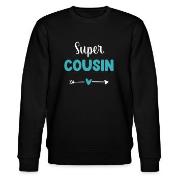 super cousin coeur cadeau cousin - Sweat bio CHANGER Stanley/Stella Unisexe - noir - Devant - Nik (191cm) & Marisol (170cm)