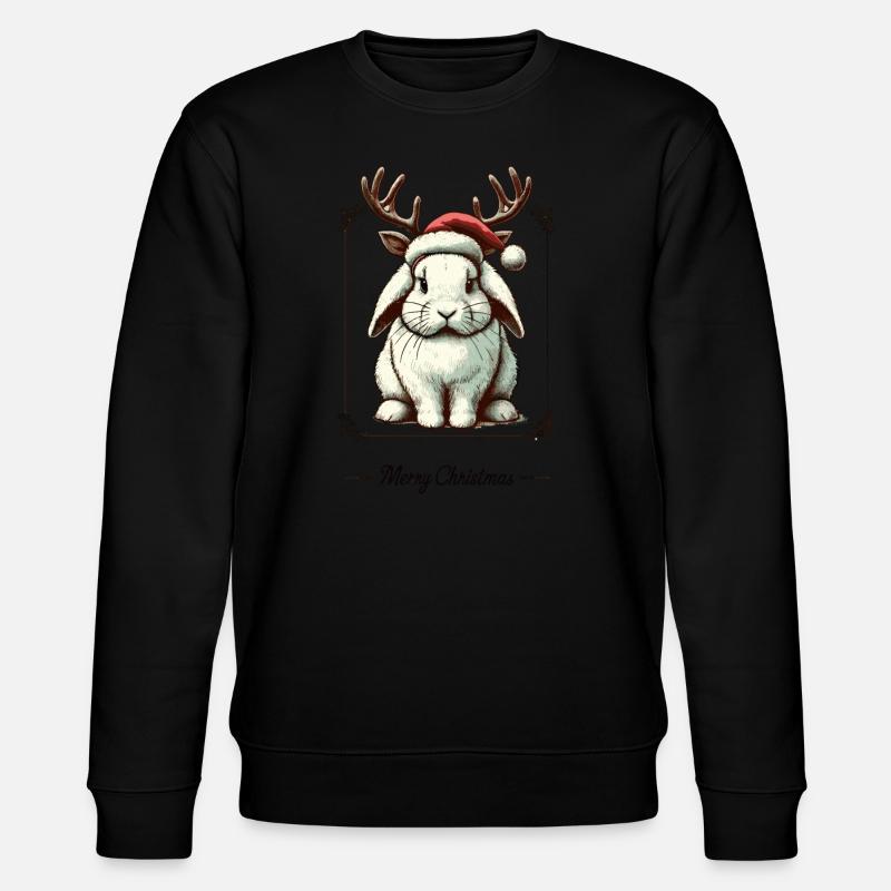 Mignon lapin style Noël - Sweat bio CHANGER Stanley/Stella Unisexe - noir