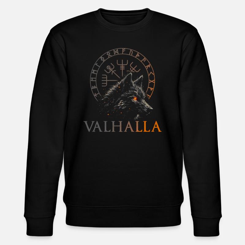 Valhalla Wolf Nordische Götter Wikinger Kompass - Stanley/Stella Unisex Bio-Sweatshirt CHANGER  - Schwarz