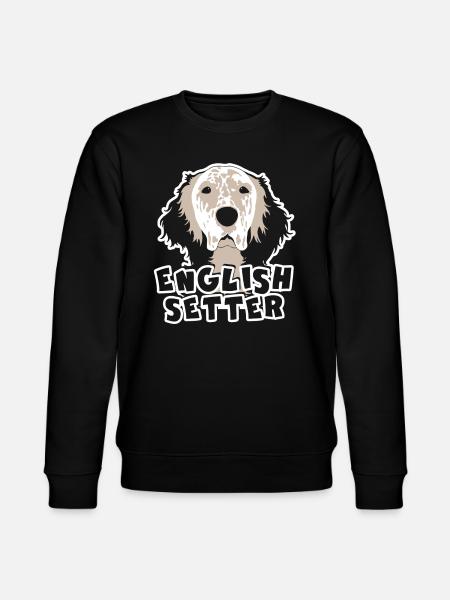 Cute English Setter Face - Stanley/Stella CHANGER Unisex Organic Sweatshirt - black