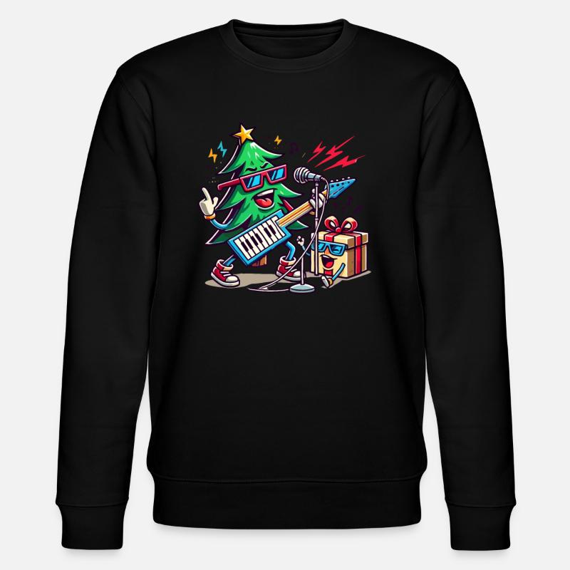 Noël Rétro Rocking Sain - Sweat bio CHANGER Stanley/Stella Unisexe - noir