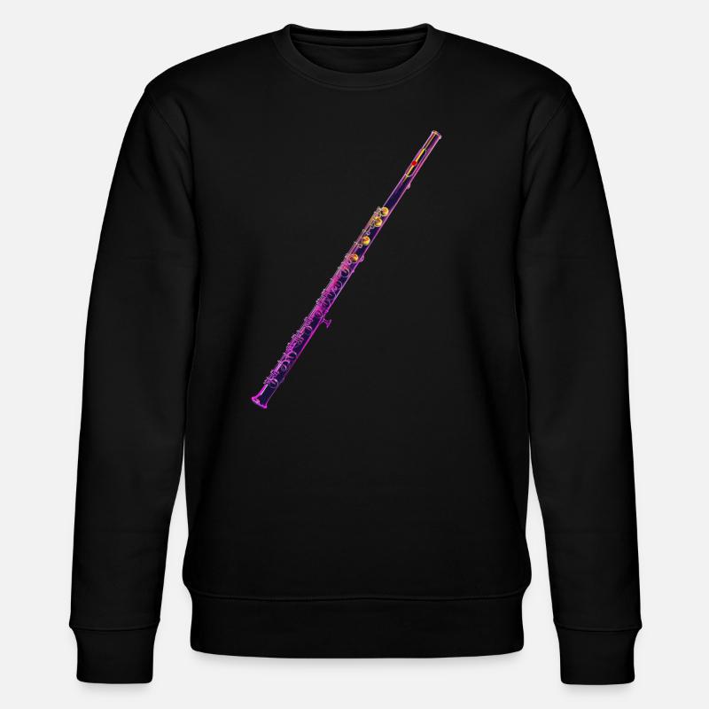 Querflöte - Stanley/Stella Unisex Bio-Sweatshirt CHANGER  - Schwarz