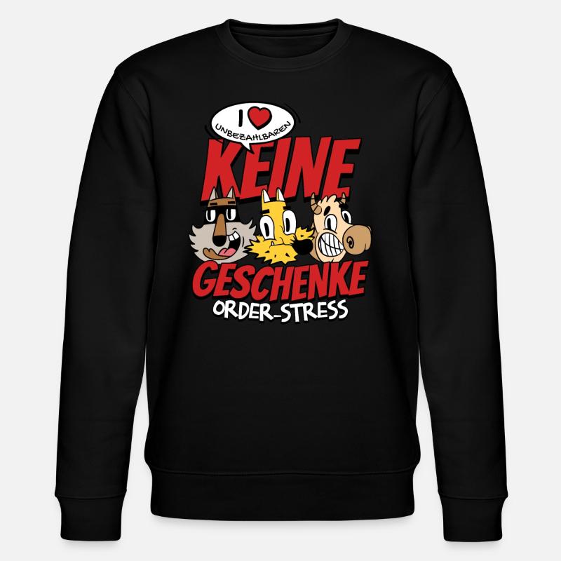 Keine Geschenke - Stanley/Stella Unisex Bio-Sweatshirt CHANGER  - Schwarz