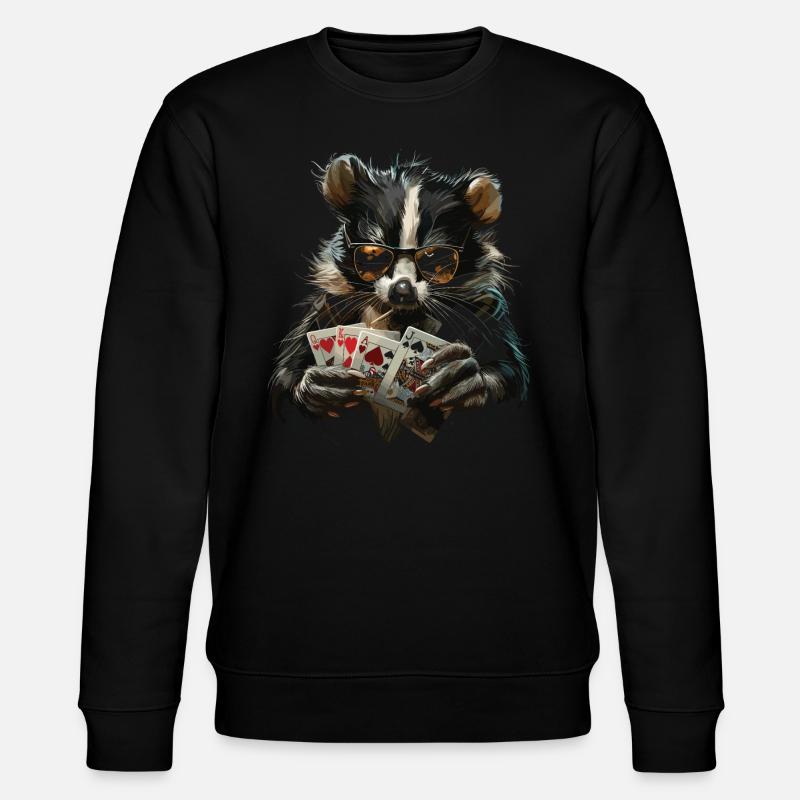 Cribbage Graphic Funny Cribbage Player - Stanley/Stella CHANGER Unisex Organic Sweatshirt - black