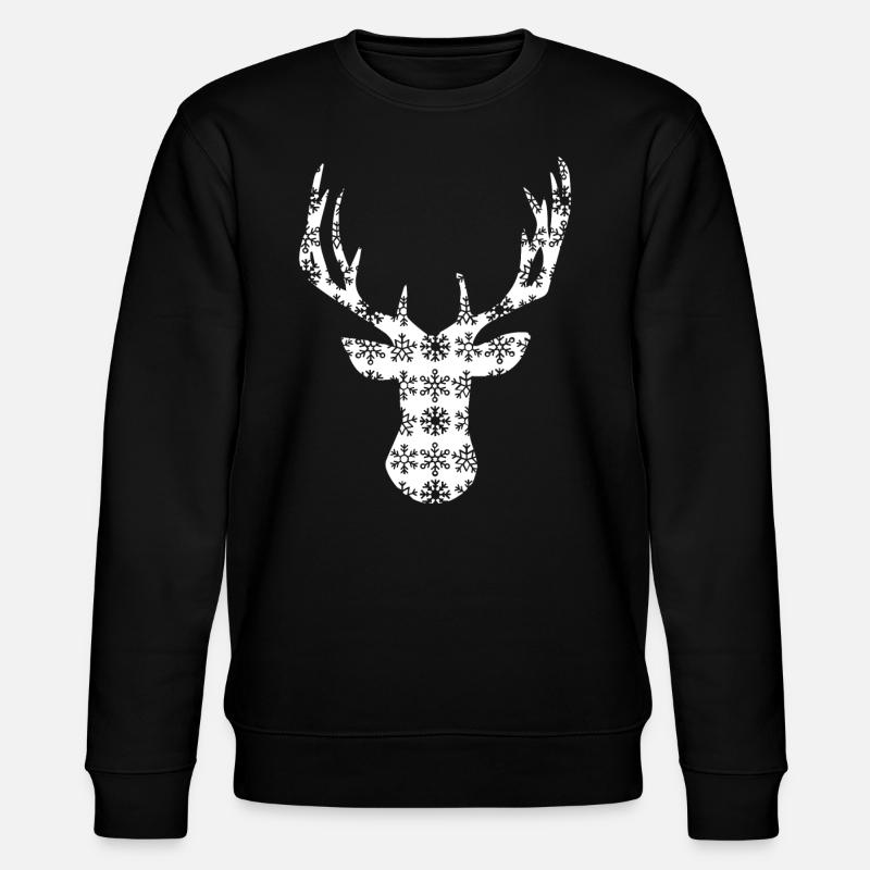 Weihnachtshirsch – Weißwedelbock - Stanley/Stella Unisex Bio-Sweatshirt CHANGER - Schwarz