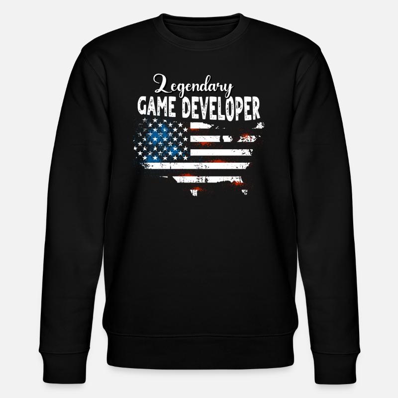 Game Developer US - Stanley/Stella CHANGER Unisex Organic Sweatshirt - black