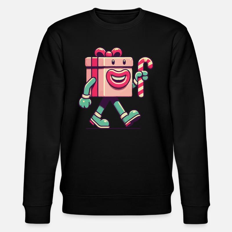Fröhliches Weihnachtsgeschenk Maskottchen - Stanley/Stella Unisex Bio-Sweatshirt CHANGER  - Schwarz