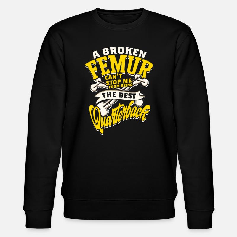 Beinbruch Gebrochener Oberschenkel - Stanley/Stella Unisex Bio-Sweatshirt CHANGER  - Schwarz