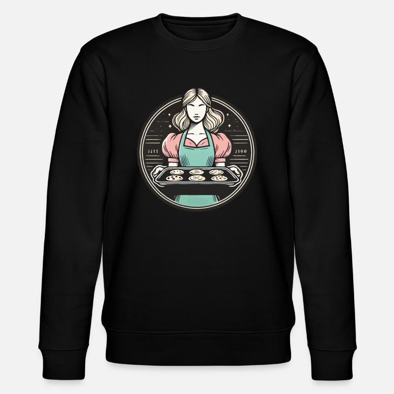Home-made baker with biscuits - Stanley/Stella CHANGER Unisex Organic Sweatshirt - black
