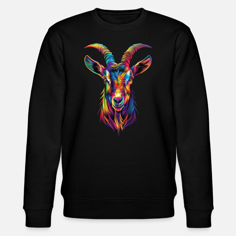 Ziege - Stanley/Stella Unisex Bio-Sweatshirt CHANGER  - Schwarz