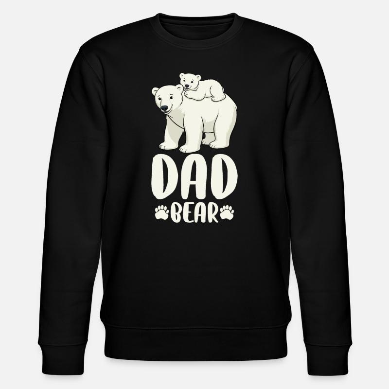 Dad Bear - Stanley/Stella Unisex Bio-Sweatshirt CHANGER - Schwarz