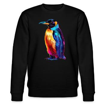 Pinguin - Stanley/Stella Unisex Bio-Sweatshirt CHANGER  - Schwarz - Vorne - Nik (191cm) & Marisol (170cm)