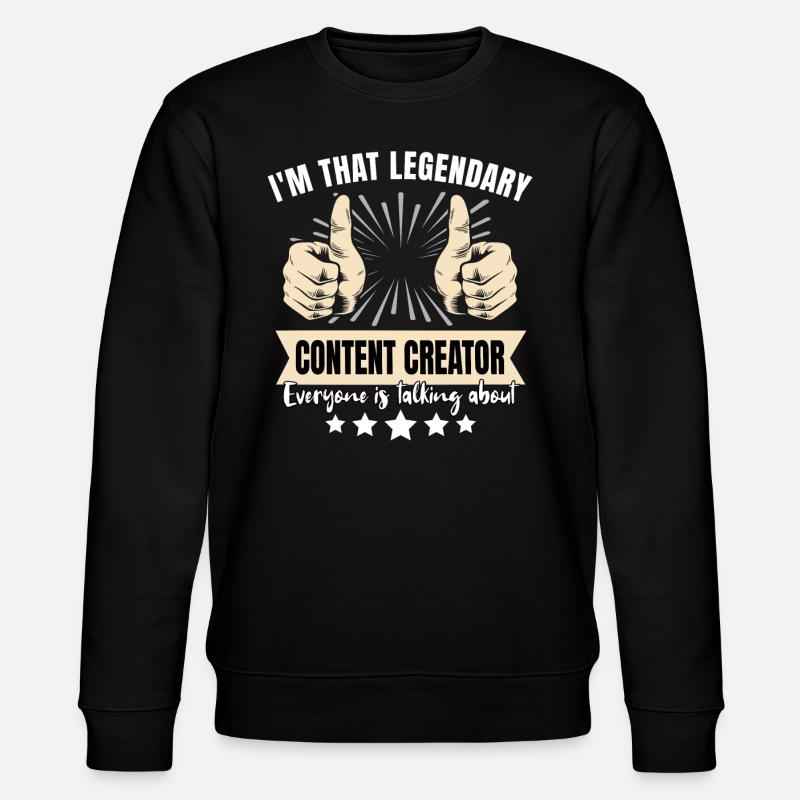 Legendärer Content Creator - Stanley/Stella Unisex Bio-Sweatshirt CHANGER  - Schwarz