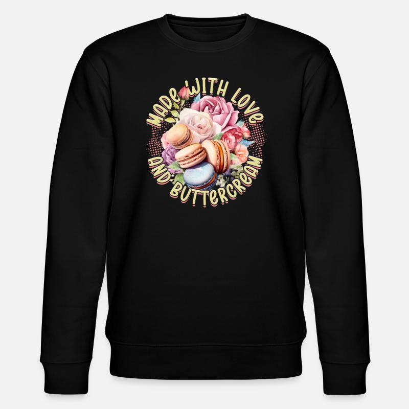 Macaron Macaron Baker Patissier - Stanley/Stella CHANGER Unisex Organic Sweatshirt - black