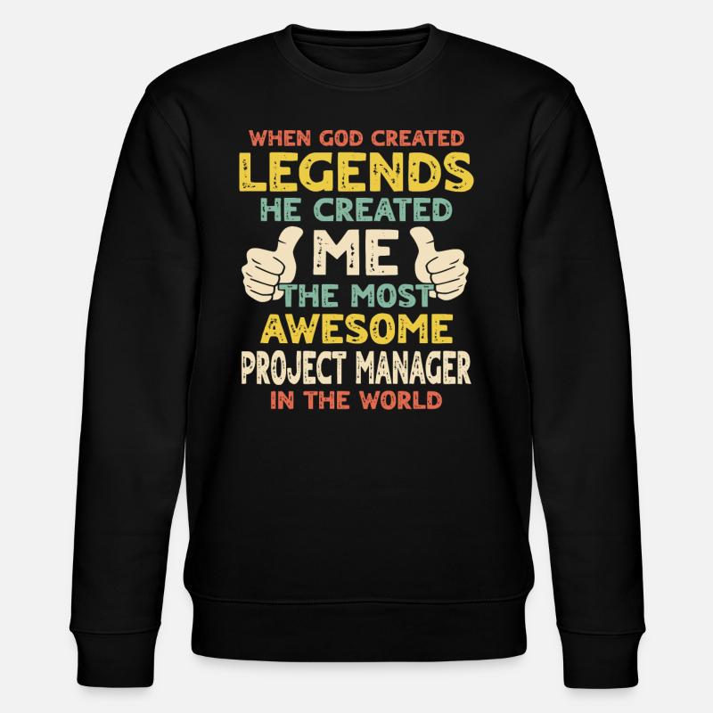 Project managers - Stanley/Stella CHANGER Unisex Organic Sweatshirt - black