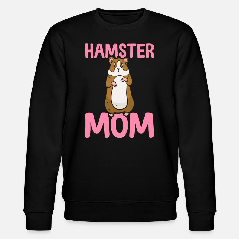 Hamster-Mama Hammy - Stanley/Stella Unisex Bio-Sweatshirt CHANGER  - Schwarz