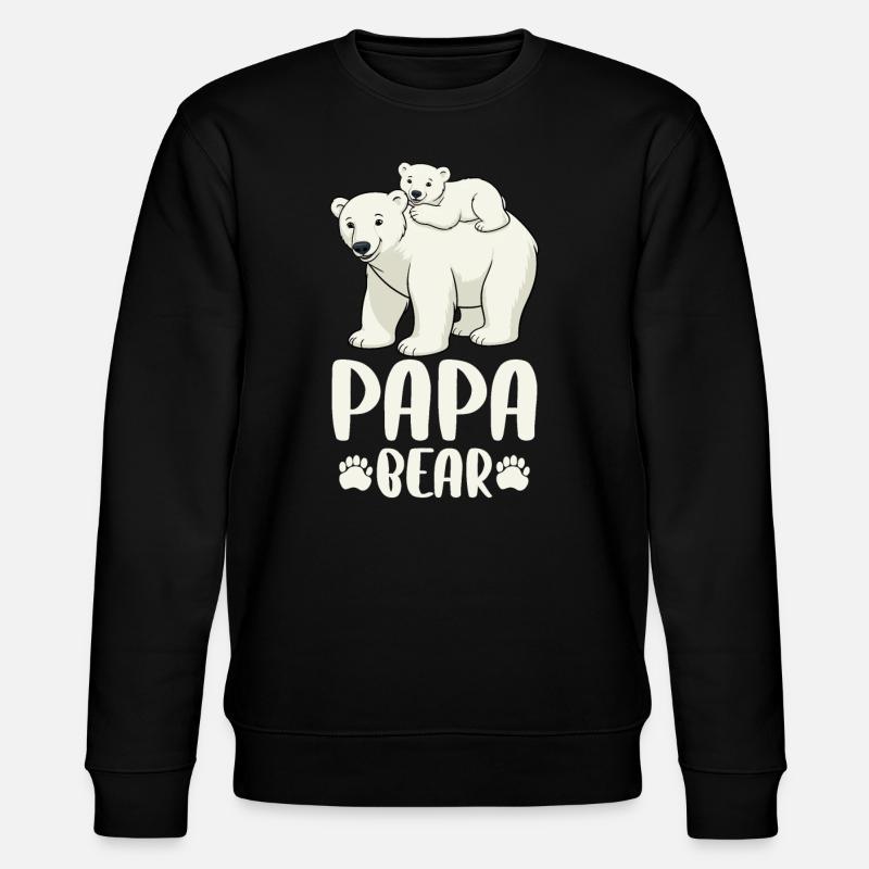 Papa Bear - Stanley/Stella CHANGER Unisex Organic Sweatshirt - black