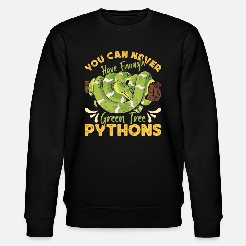 Python arborescent vert - Sweat bio CHANGER Stanley/Stella Unisexe - noir