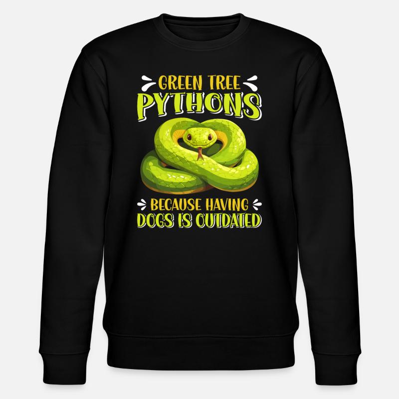 Python arborescent vert - Sweat bio CHANGER Stanley/Stella Unisexe - noir