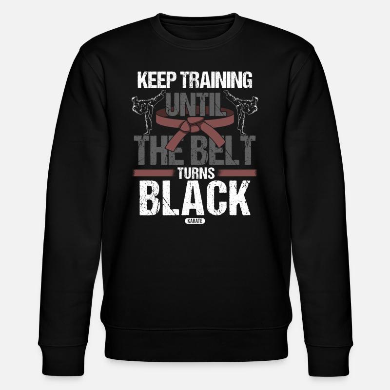 Schwarzer Gürtel: Motivation Kampfkunst Karate - Stanley/Stella Unisex Bio-Sweatshirt CHANGER - Schwarz