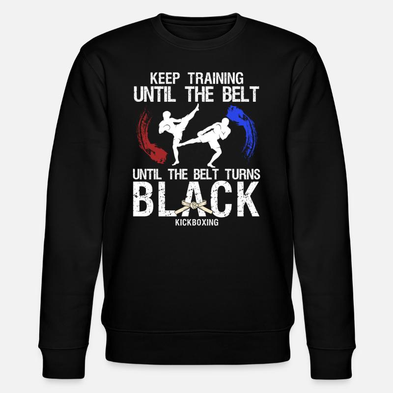 Schwarzgürtel: Motivation Kampfkunst Kickboxen - Stanley/Stella Unisex Bio-Sweatshirt CHANGER  - Schwarz