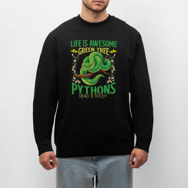 Green Tree Python Stanley/Stella Unisex Bio-Sweatshirt CHANGER 
