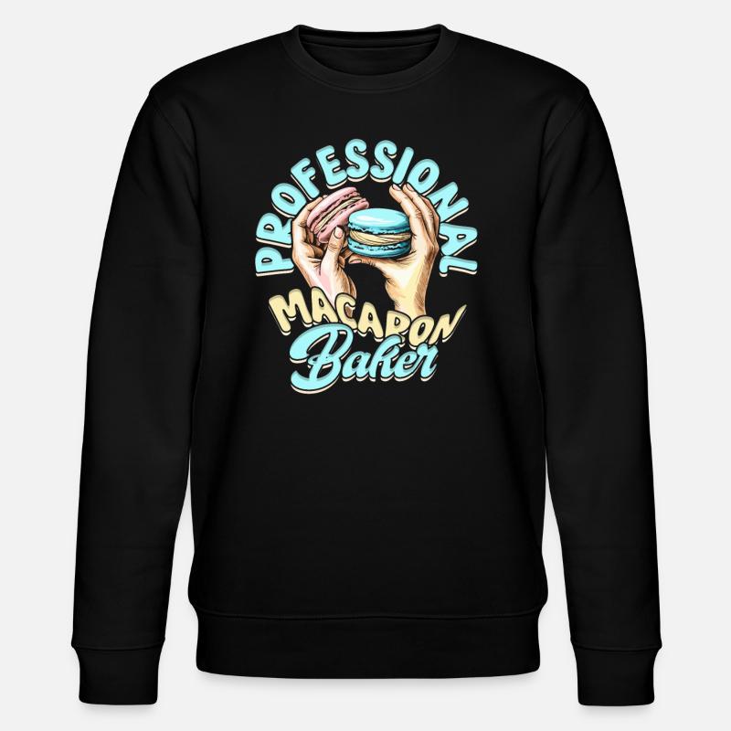 Macaron Macaron Baker Patissier - Stanley/Stella CHANGER Unisex Organic Sweatshirt - black