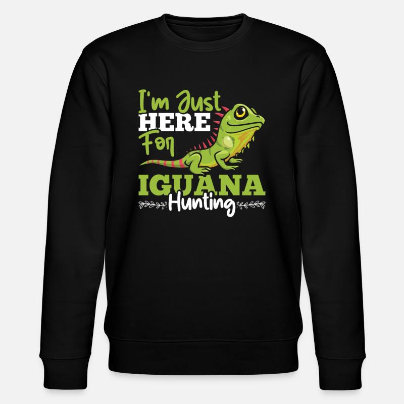 Iguana lustiger Spruch - Stanley/Stella Unisex Bio-Sweatshirt CHANGER  - Schwarz