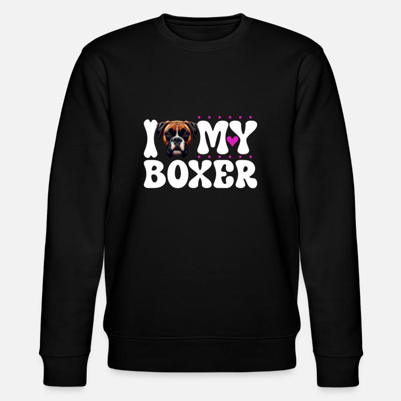 J'adore mon boxeur - Sweat bio CHANGER Stanley/Stella Unisexe - noir